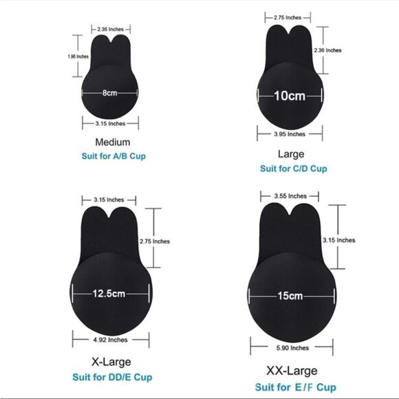 Bras Self Adhesive Strapless Backless Reusable Bra Cups - Picture 5 of 6